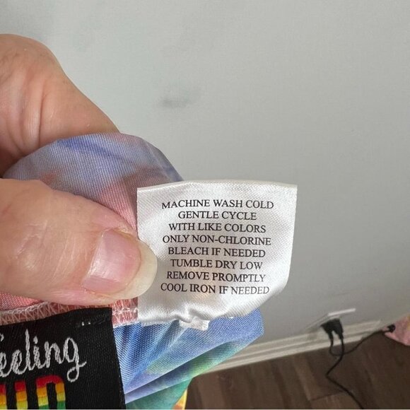 BJ's Feeling Proud Womens Size Large NEW Tie Dye Rainbow Leggings Pull On - Picture 5 of 9